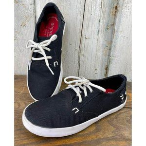 Sperry Kids Sneaker Top Sider Bodie Shoe Black/White Lace Up Comfy Boys Size 1